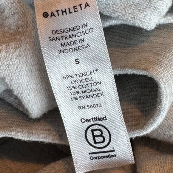 Athleta grey micro stripe pullover sweatshirt size small - Picture 6 of 7